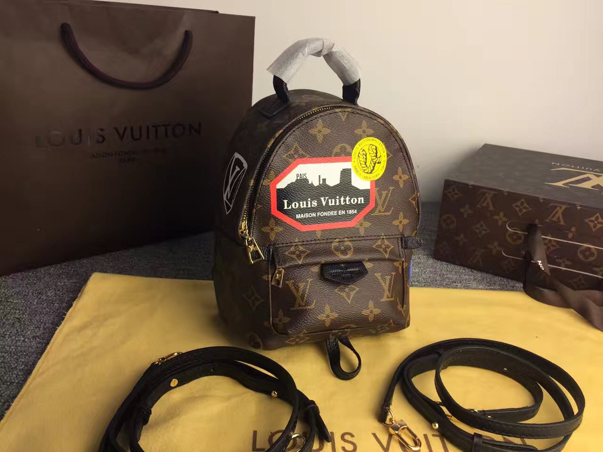L0vis Vvtt0n Palm Springs MiniCanvas Leather Backpack M41562