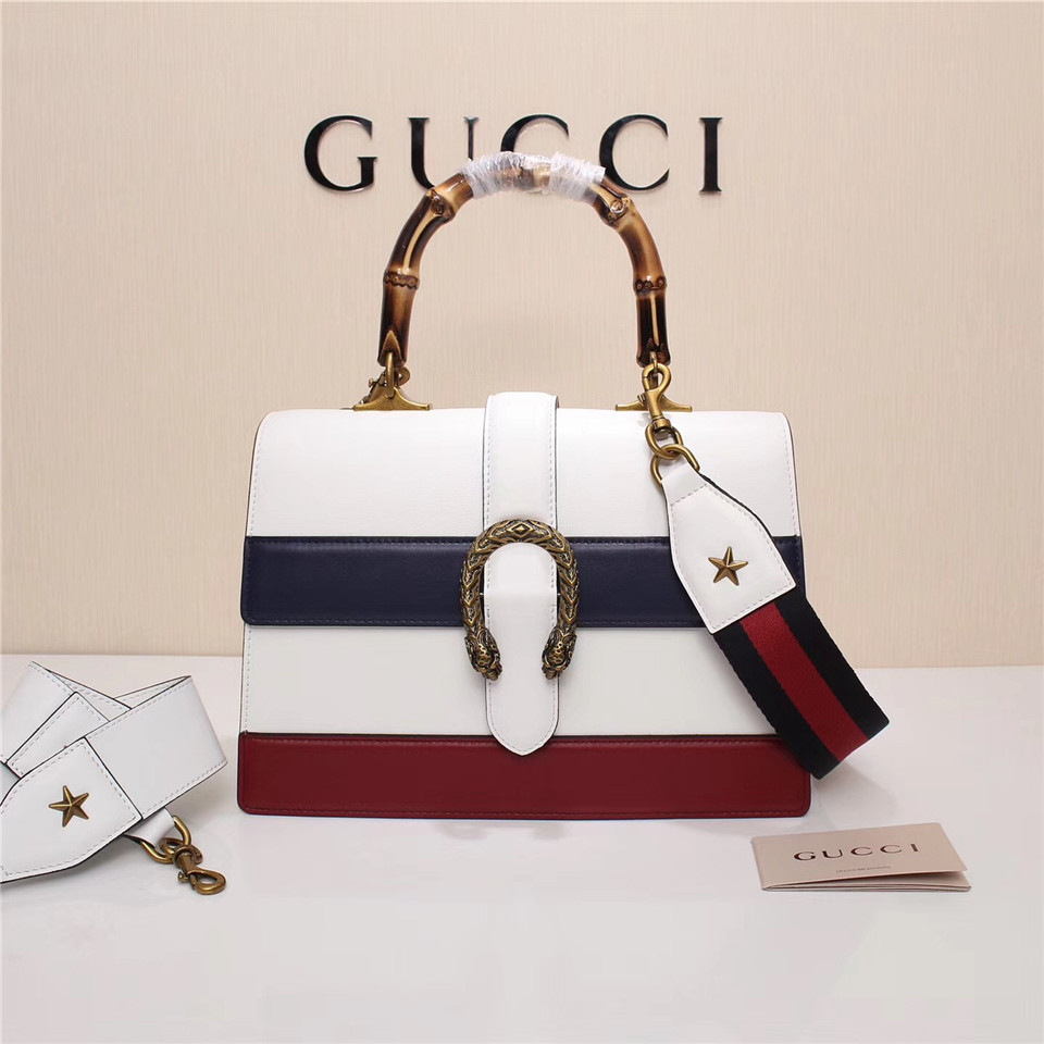 Gvc*1 Women's Dionysus Leather Top Handle Bag 421999 White