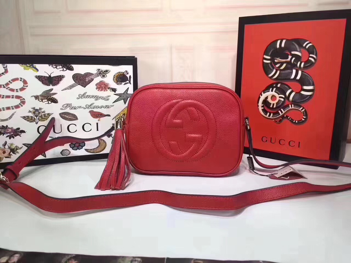 Gvc*1 Women's Shoulder Leather Red Bags 308364