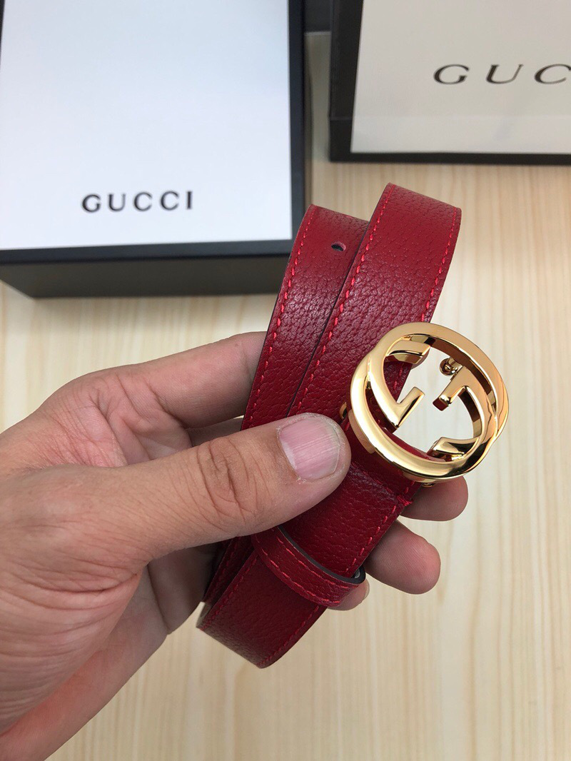 Gvc*1 Belt Red Gold Hardware