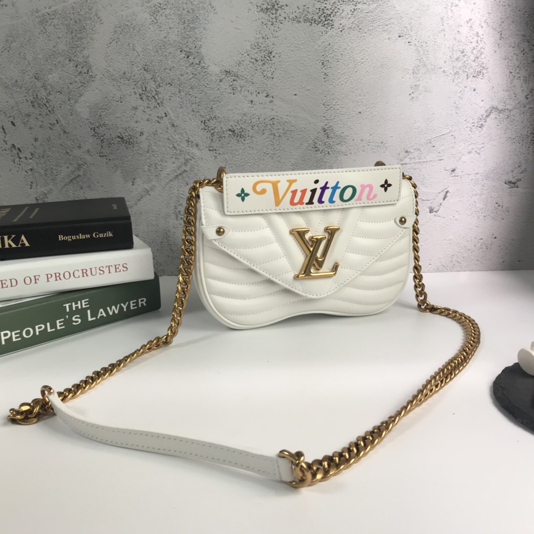 LV New Wave Calfskin Medium handbag white