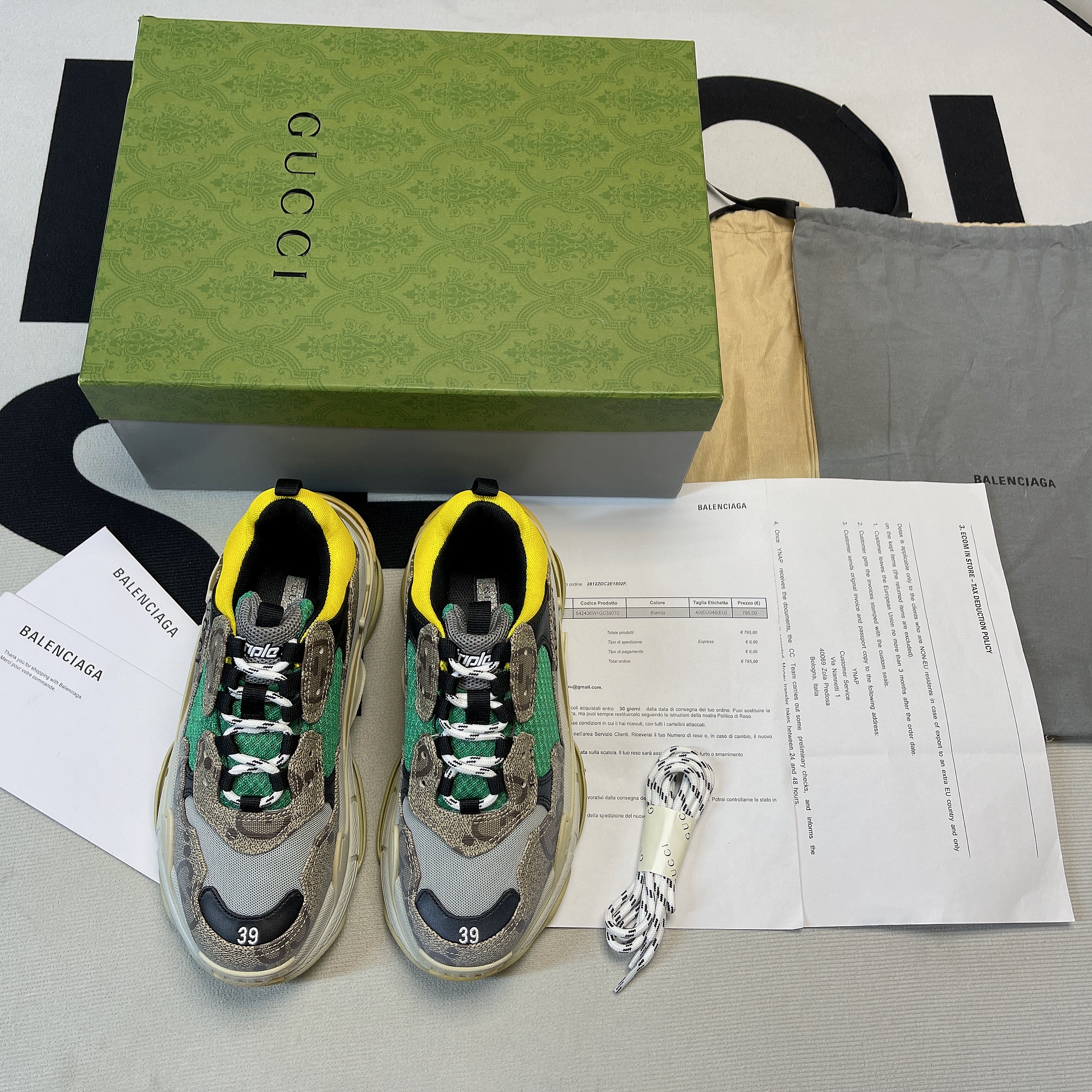 Ba1en*iaga X Gvc*1 TRIPLE S TRAINERS