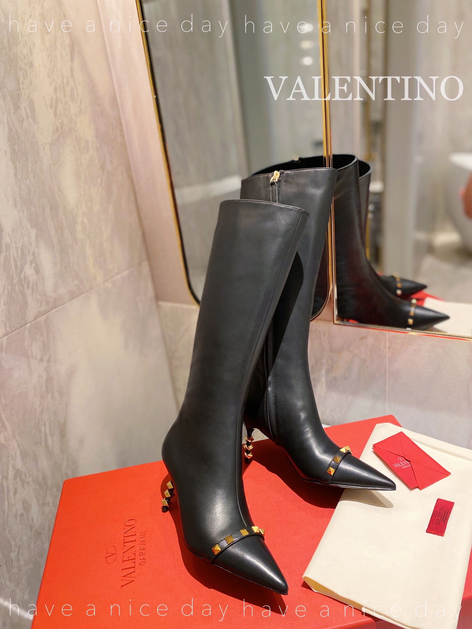 Va1e*ntin0 Boots Heels 8CM 02