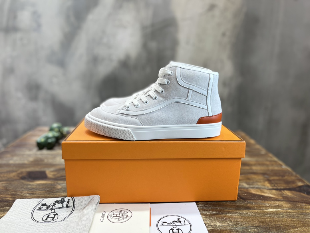 H**me5 High-Top Sneakers White And Orange