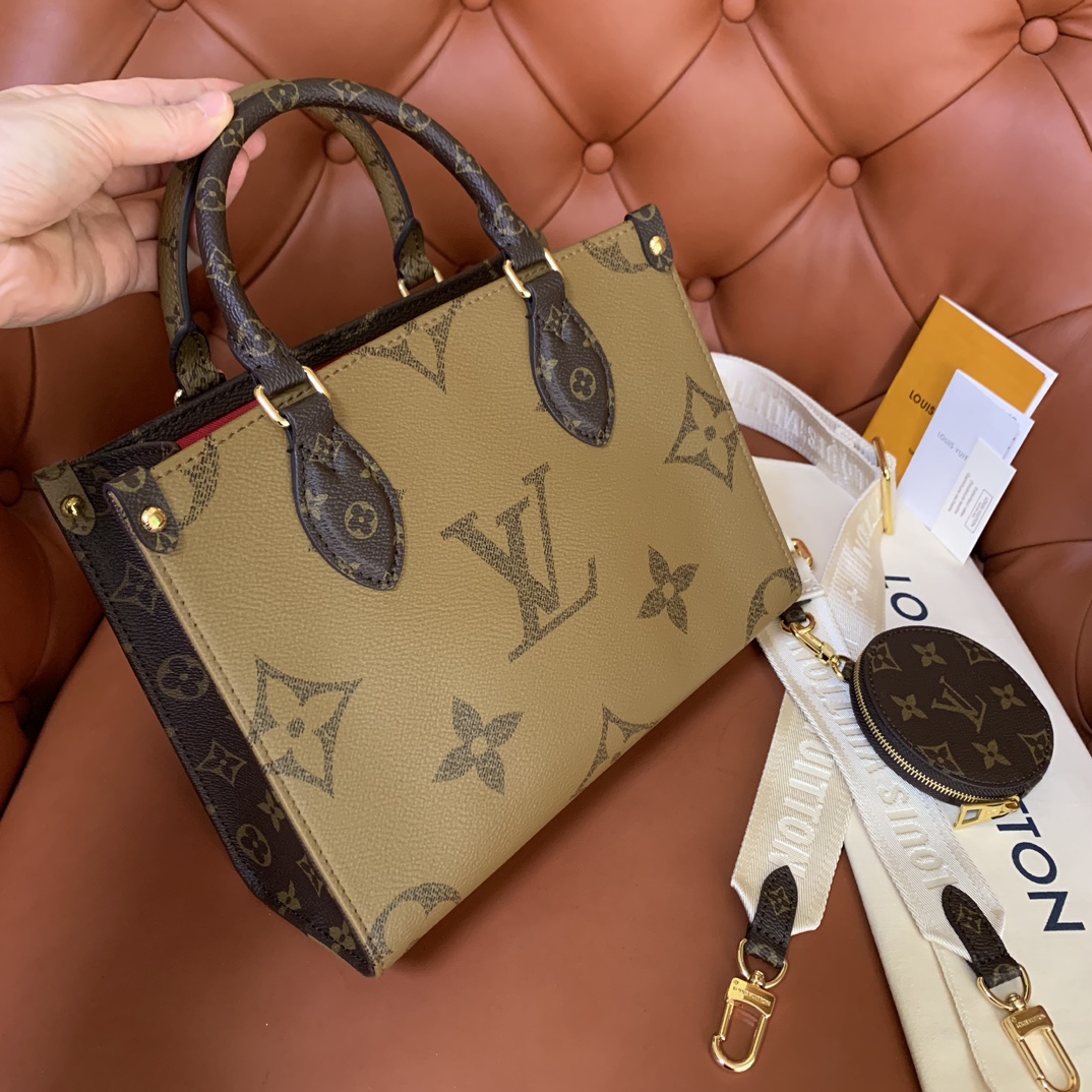 Bagsaaa L0vis Vvtt0n Onthego PM Monogram Reverse coated canvas - M46373 - 25 x 19 x 11.5 cm