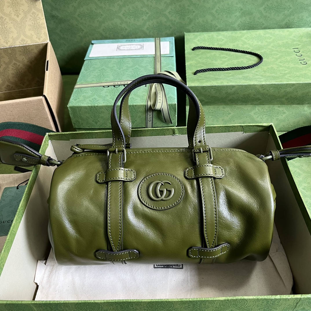 Bagsaaa Gvc*1 Small duffle bag with tonal Double G Forrest Green - 28.5x 16x 16cm