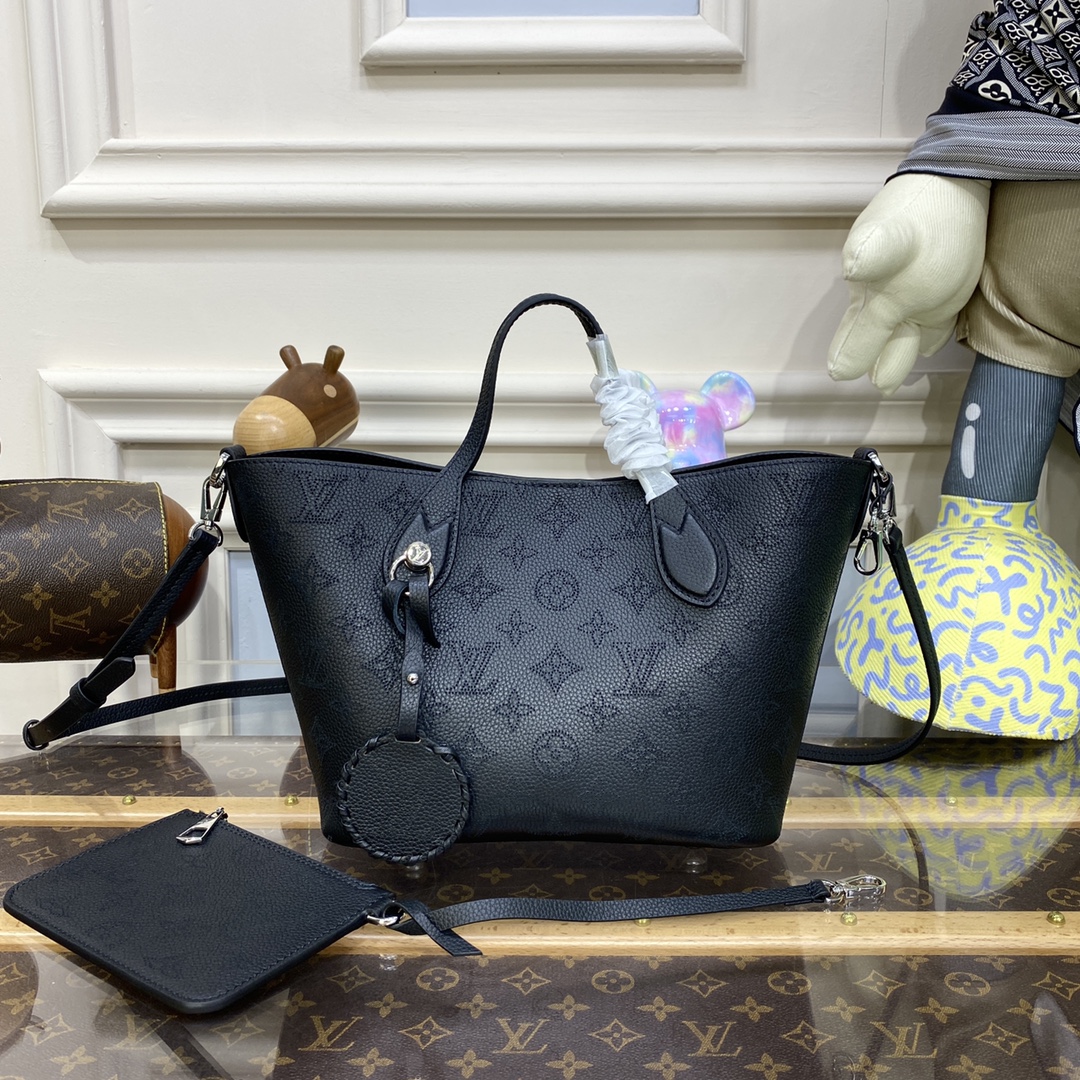 Bagsaaa L0vis Vvtt0n Blossom PM Tote Black Bag - 20 x 20 x 12.5 cm