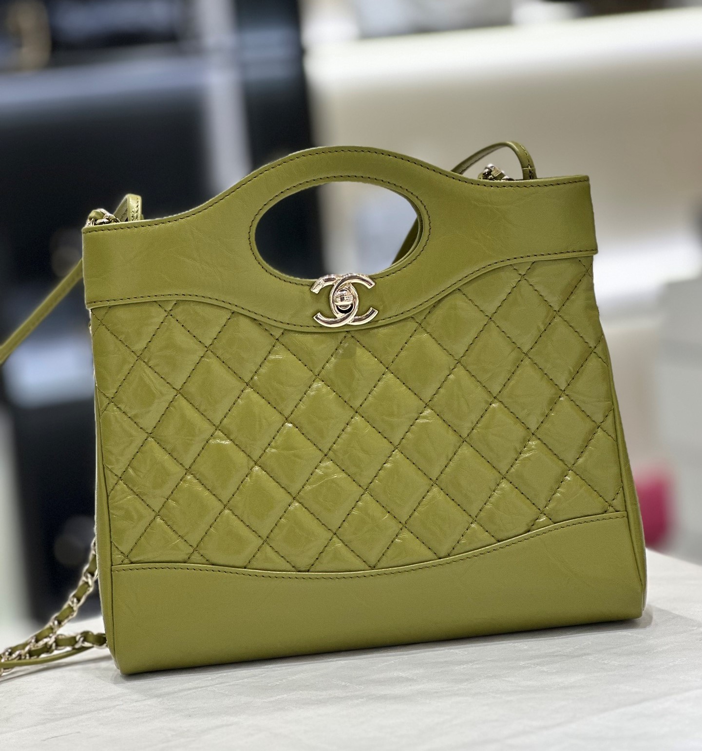 Bagsaaa Ch**el 31 Shopping Green - 22*23*5.5cm