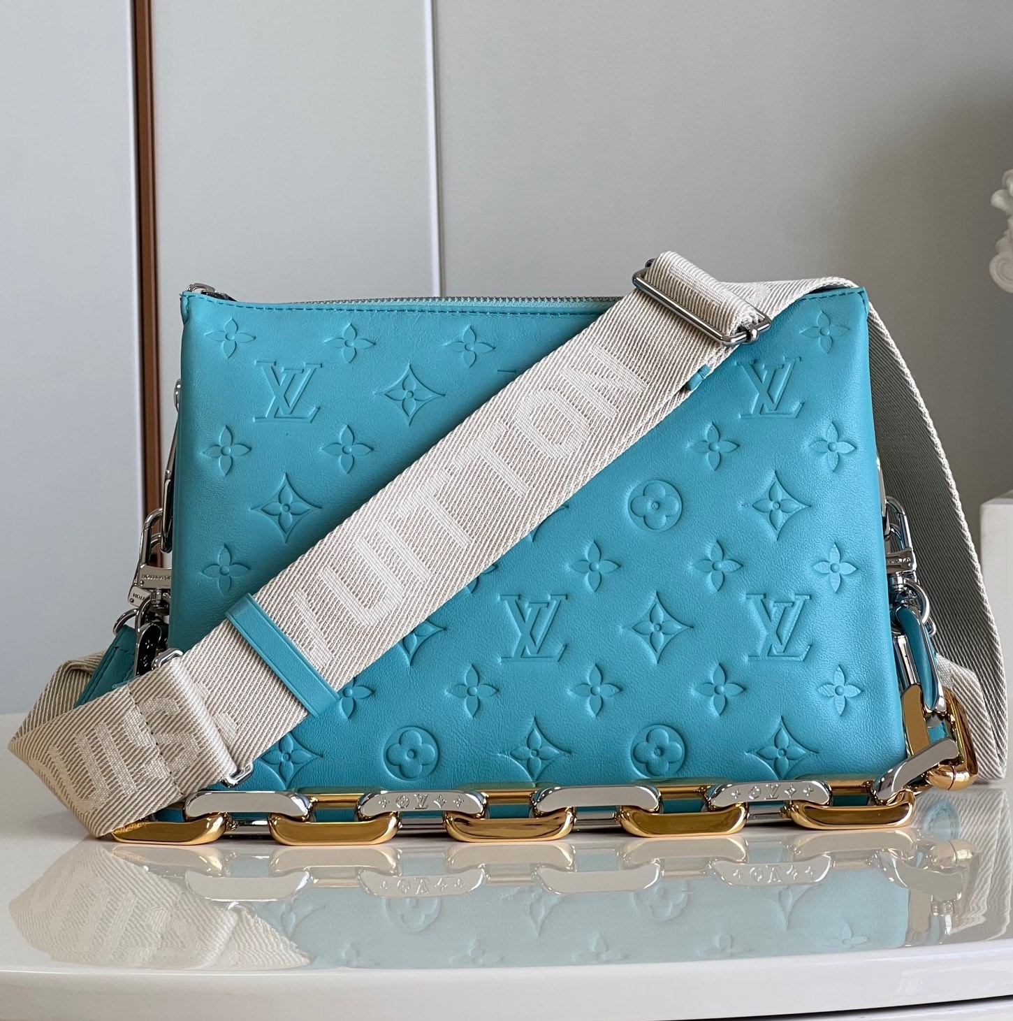 Bagsaaa L0vis Vvtt0n Coussin PM Light BLue - 26 x 20 x 12 cm