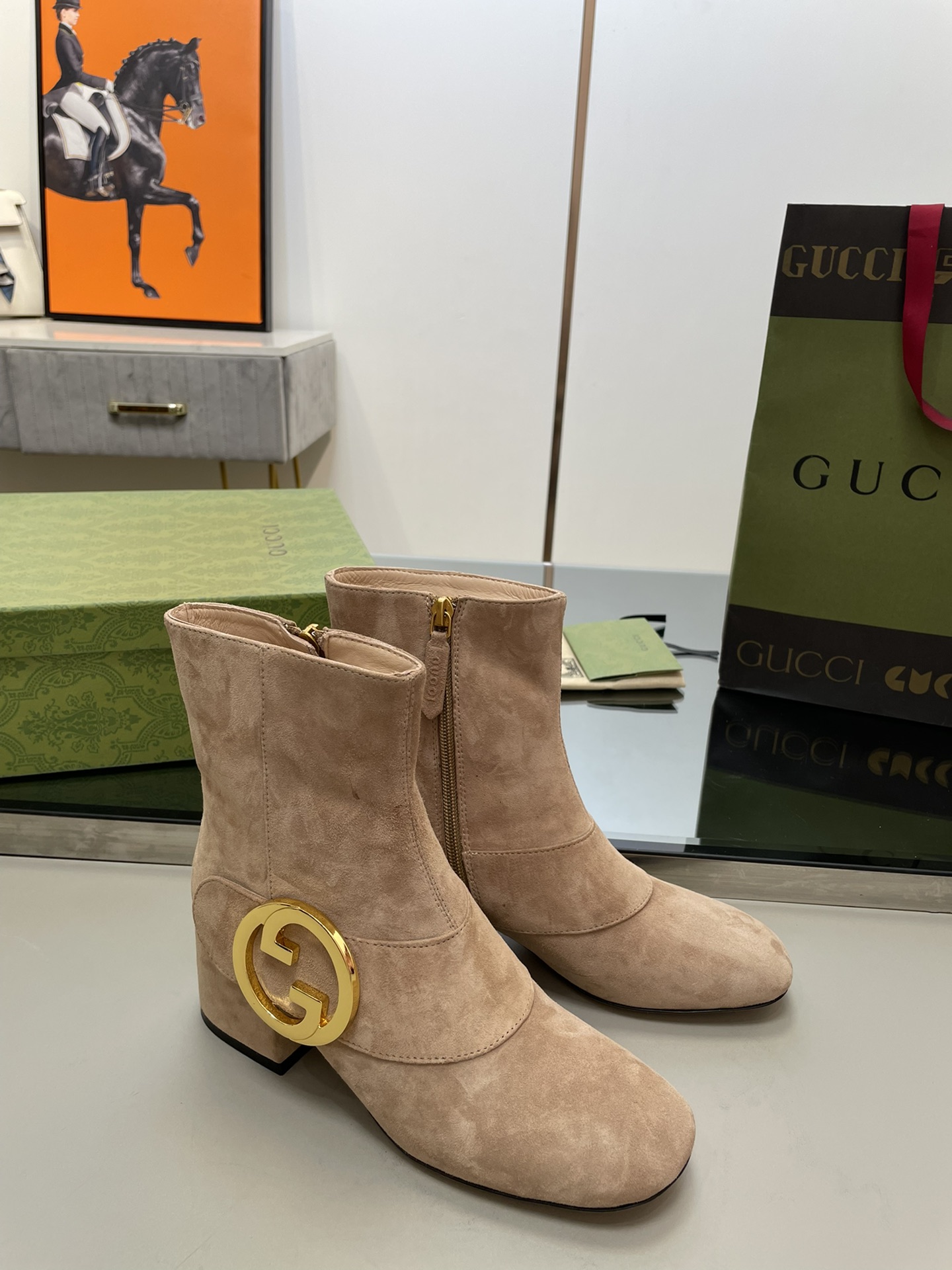 Bagsaaa Gvc*1 Blondie Beige Ankle Boots
