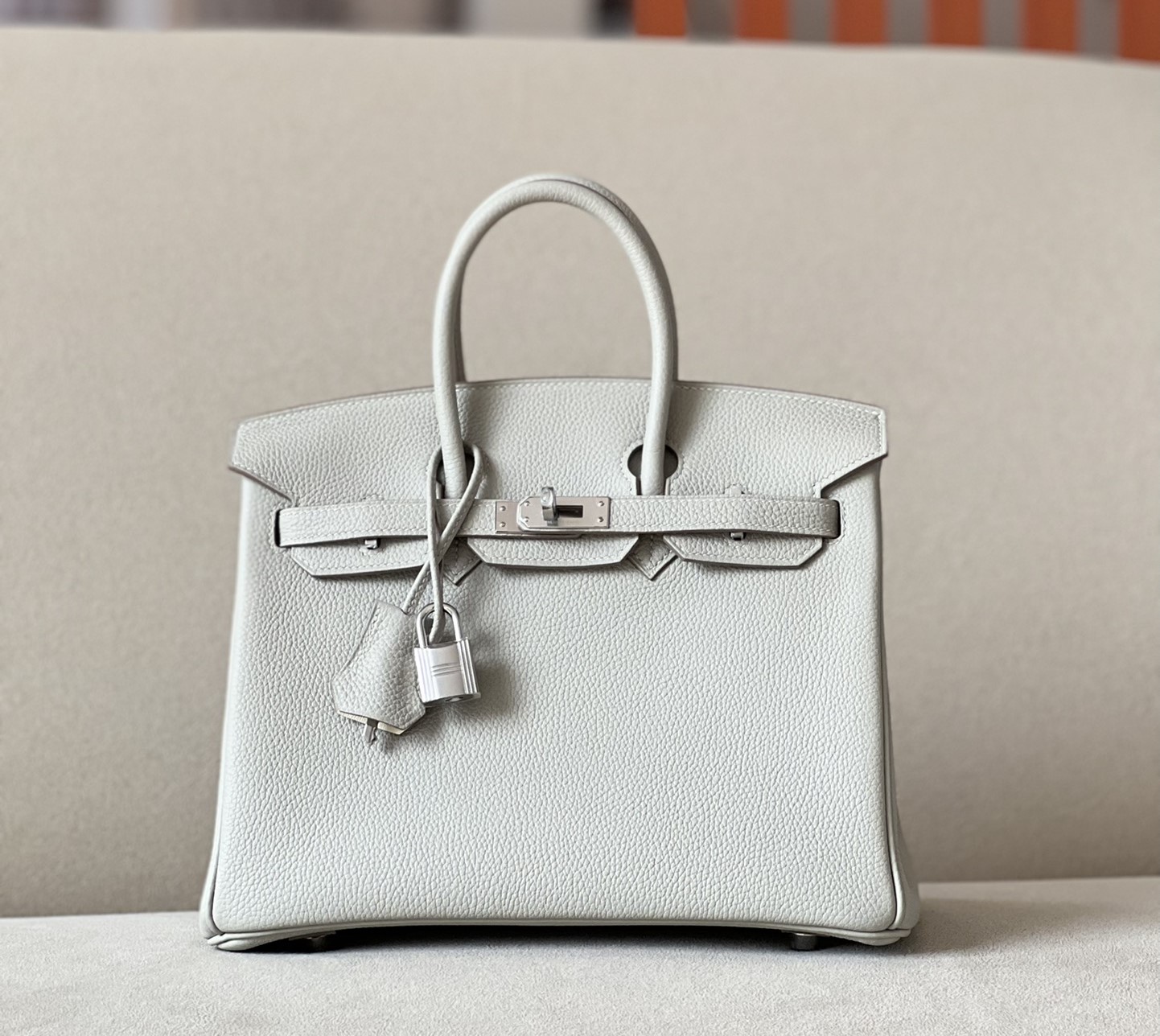 Bagsaaa H**me5 Birkin 25 in Togo Leather with light Grey