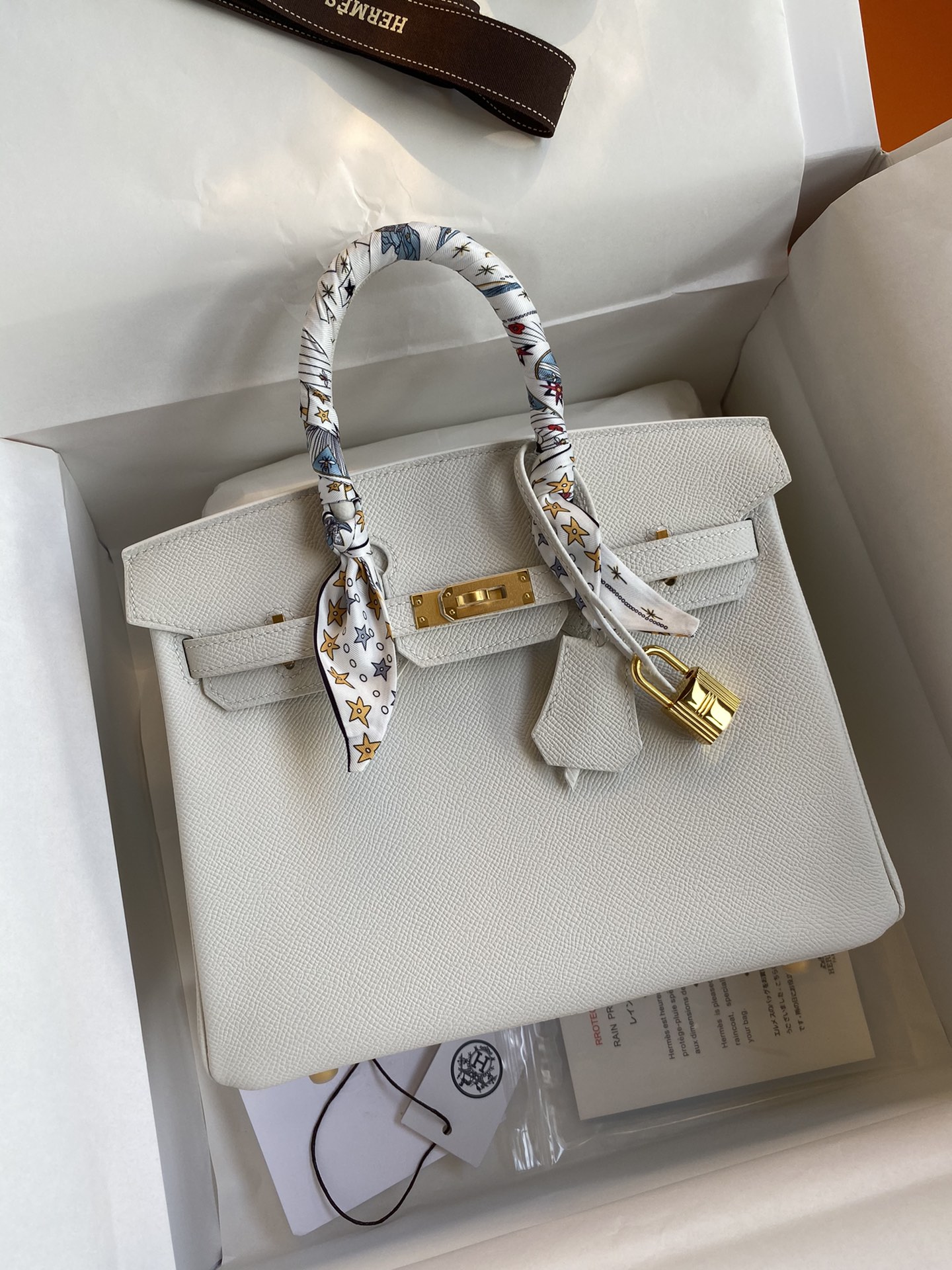 Bagsaaa H**me5 Birkin 25 Epsom Leather White