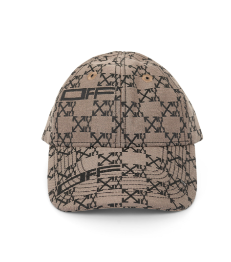 Bagsaaa Off White Monogram Baseball Cap in Brown/Black