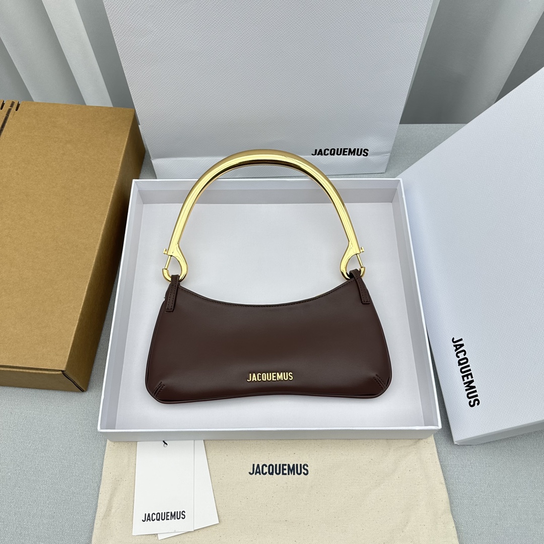 Bagsaaa Jacquemus Le Bisou Mousqueton Shoulder Bag - Dark Brown