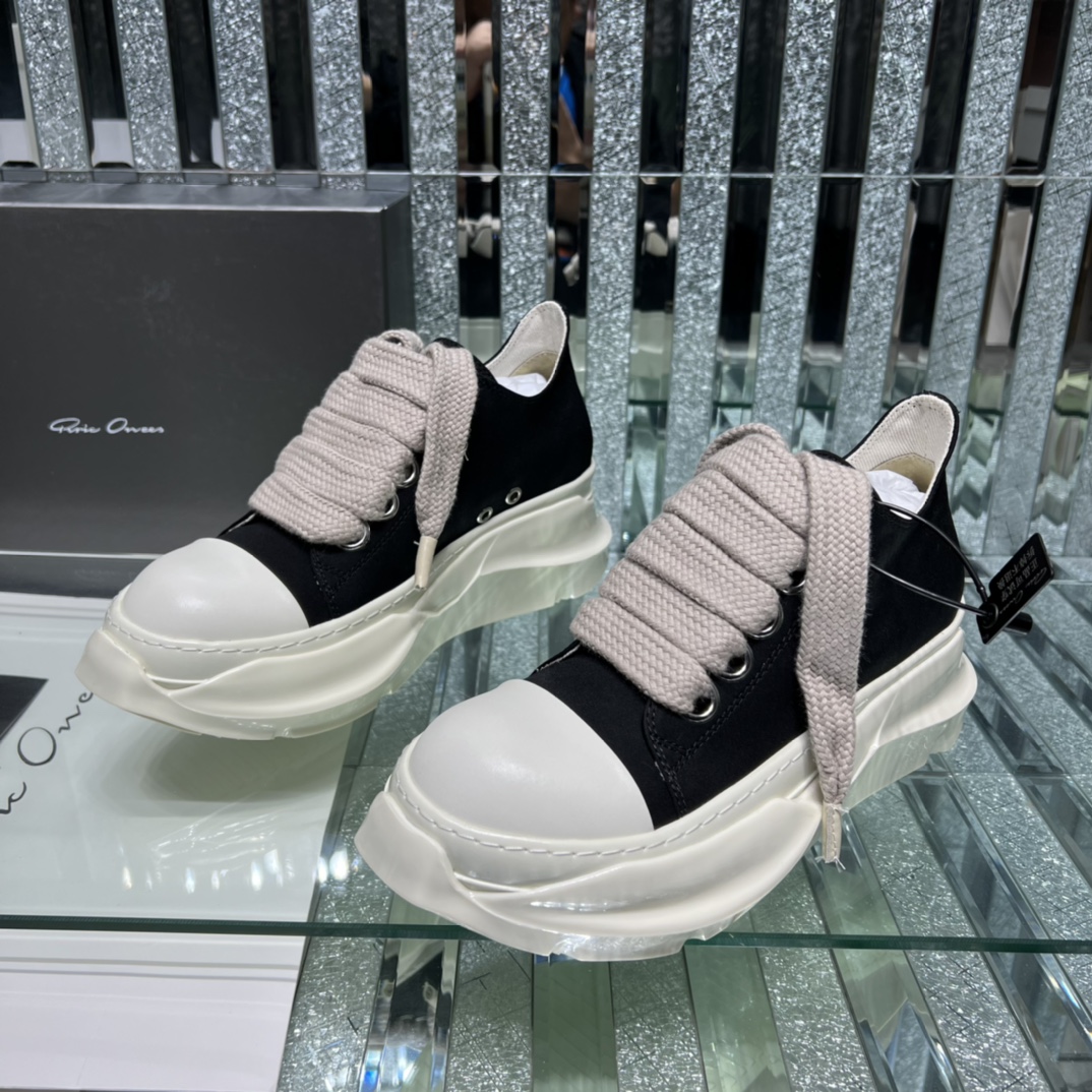 Bagsaaa Rick Owen DRKSHDW Abstract Low-top Jumbo Laces Black
