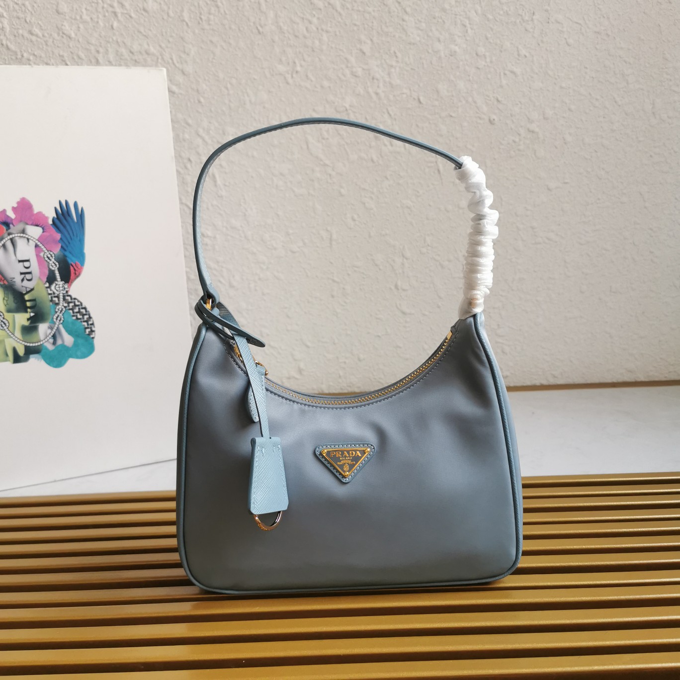Bagsaaa Pra*a Re-Edition 2005 Re-Nylon mini bag blue - 22x18x6cm