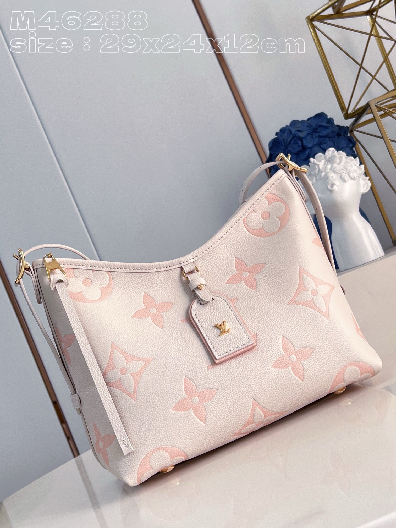 Bagsaaa L0vis Vvtt0n Carryall PM bag Bicolor Ivory & Pink - 29cm