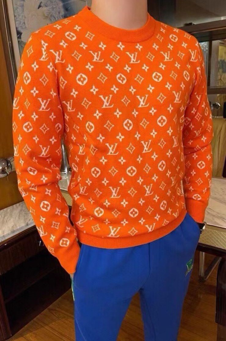 Bagsaaa L0vis Vvtt0n Monogram Sweater