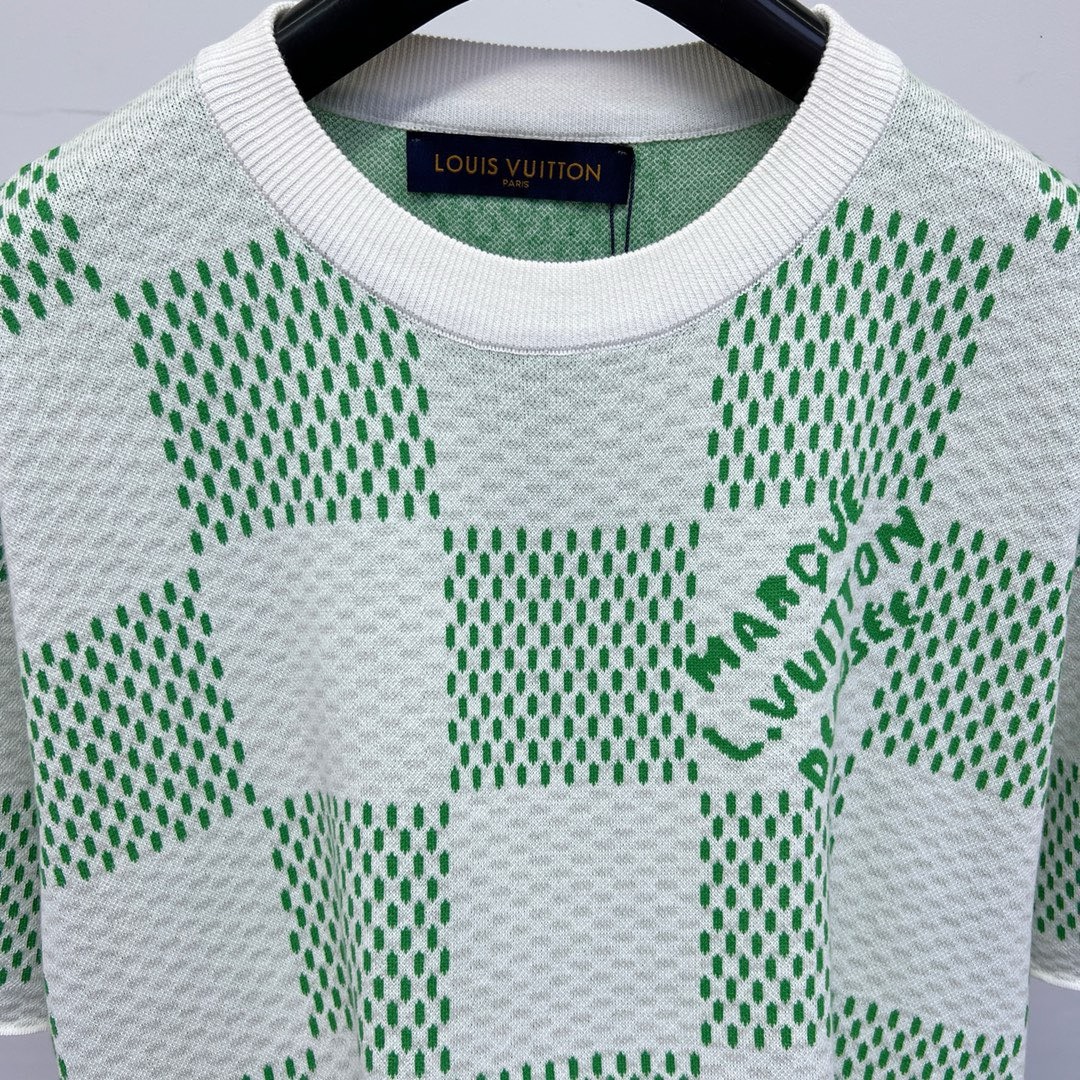 Bagsaaa Damier Graphic T-Shirt Green
