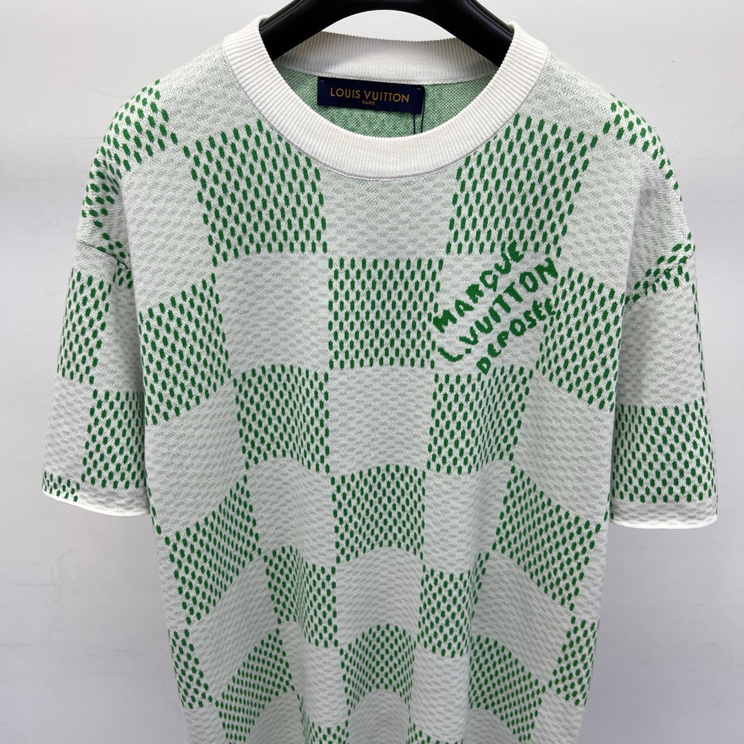 Bagsaaa Damier Graphic T-Shirt Green