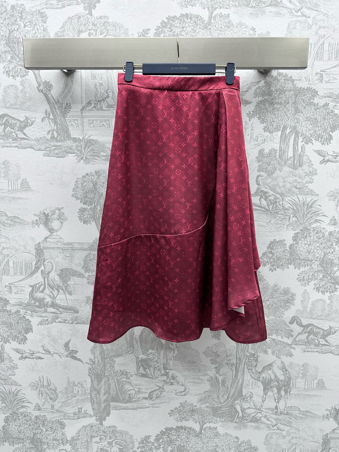 Bagsaaa L0vis Vvtt0n Monogram Cloud Wrap-Effect Skirt 
