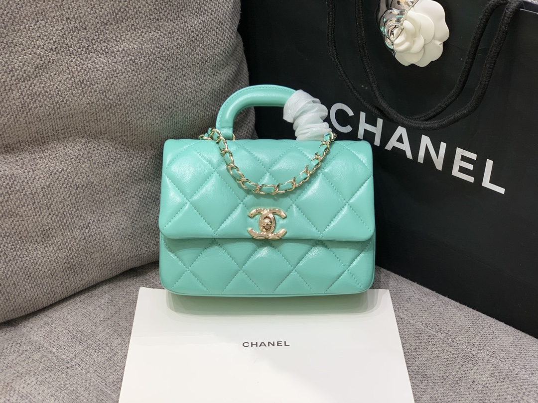 Bagsaaa Ch**el Mini AS4543 Blue - 14×20×7cm