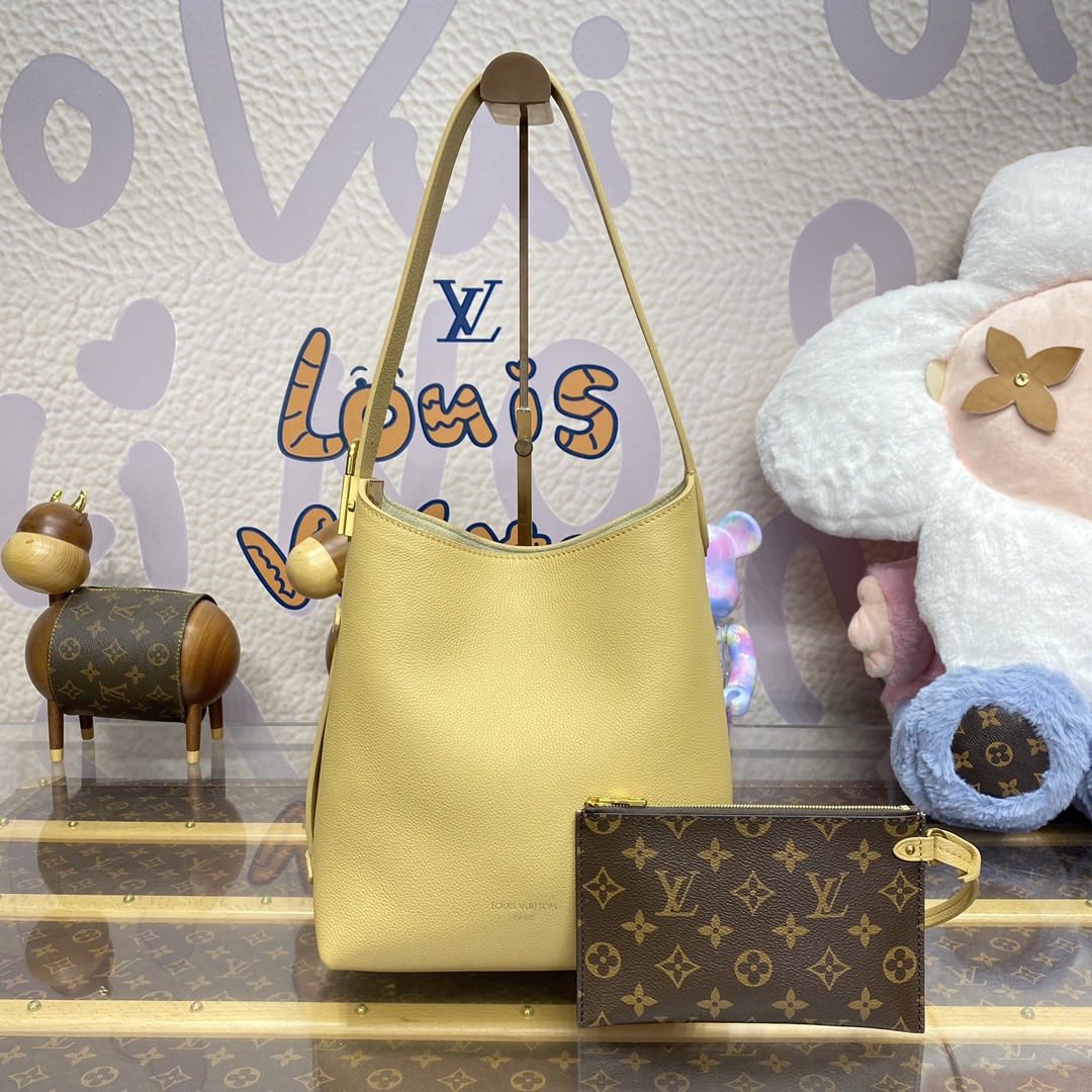 Bagsaaa L0vis Vvtt0n M25353 Low Key Hobo PM Yellow - 24 x 28 x 16 cm
