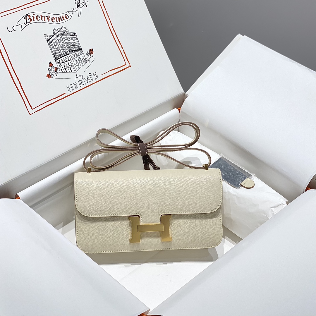Bagsaaa H**me5 Constance Elan White & Gold - 24x12x4 cm