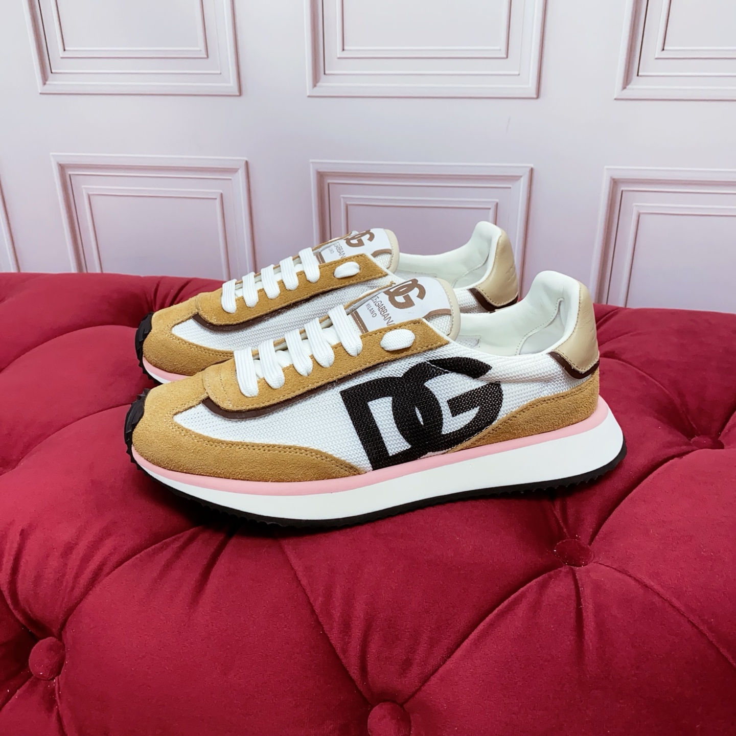 Bagsaaa D&G Mixed-material DG CUSHION sneakers multicolor