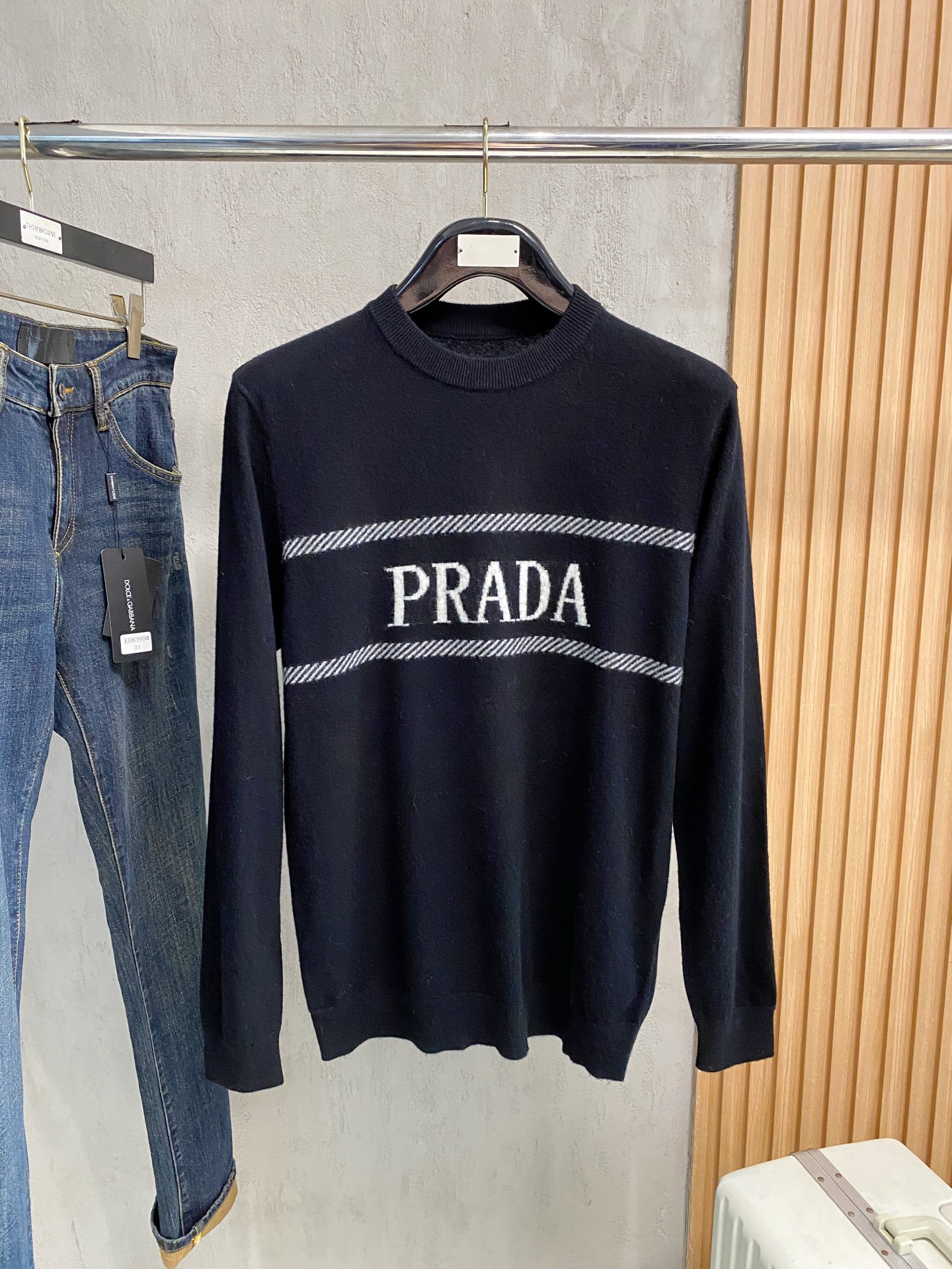 Bagsaaa Pra*a wool and cashmere crew-neck sweater black