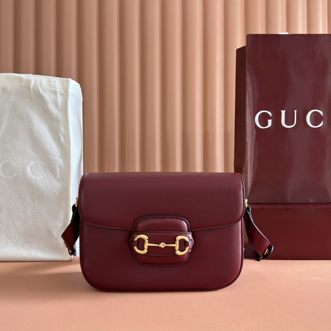 Bagsaaa Gvc*1 Horsebit 1955 Aura small shoulder bag 847063 red - 26cm